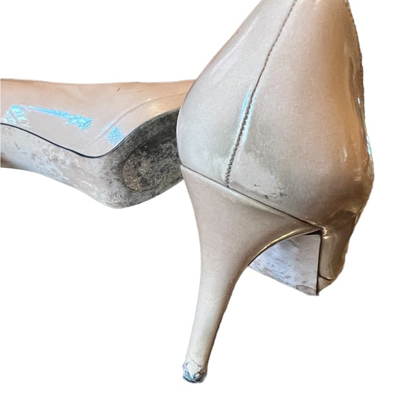 Authentic Stuart Weitzman Platswoon Pump Adobe Aniline Round Toe Nude wPlatform - Picture 7 of 8